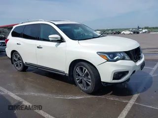 2017 Nissan Pathfinder SL with VIN 5N1DR2MM3HC625420, listed as a IAAI auction lot 42454099 with 72,063 mi miles and . Bid and sale history available at DreamBid. Image 1.