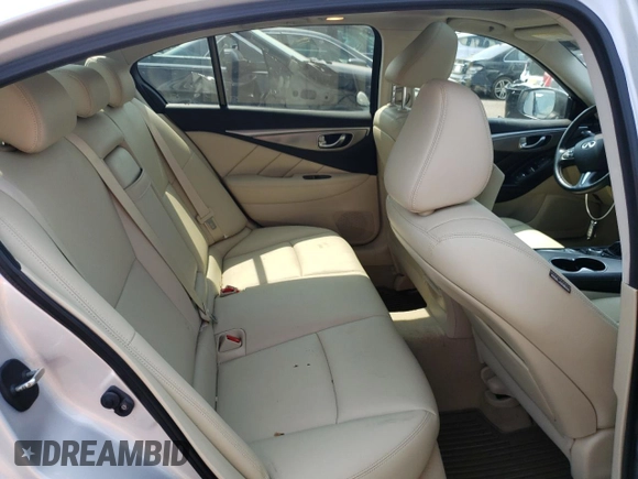 2015 Infiniti Q50 Premium with VIN JN1BV7AR2FM395710, listed as a Copart auction lot 60505055 with 108,333 mi miles and Salvage title. Bid and sale history available at DreamBid. Image 10.