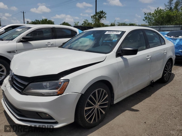 2017 Volkswagen Jetta Sport z VIN 3VWD17AJ6HM354058, wystawiony jako Copart lot #58650755 z przebiegiem 72 089 mil mil oraz Szkoda całkowita • Salvage title. Historia ofert i sprzedaży dostępna na DreamBid. Obrazek 1.