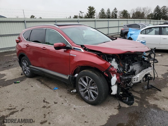 2022 Honda CR-V Hybrid Touring with VIN 5J6RT6H95NL031877, listed as a Copart auction lot 44107625 with 0 mi miles and Salvage Title. Bid and sale history available at carsss.com. Image 4.