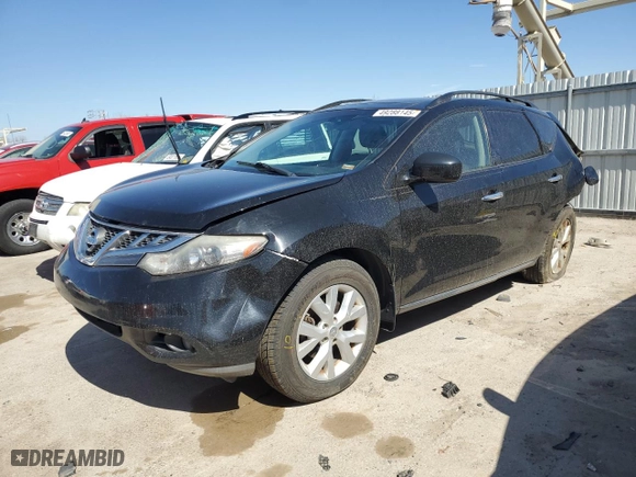 2011 Nissan Murano SV with VIN JN8AZ1MW4BW152401, listed as a Copart auction lot 49288145 with 128,021 mi miles and Salvage Title. Bid and sale history available at carsss.com. Image 1.
