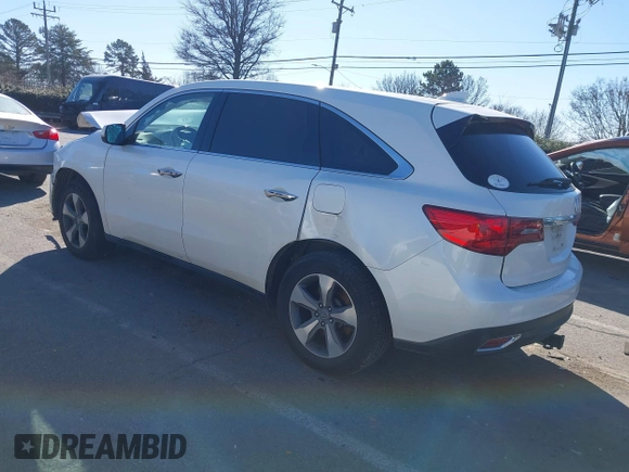 2014 Acura MDX with VIN 5FRYD3H22EB007473, listed as a IAAI auction lot 41269602 with 264,872 mi miles. Bid and sale history available at carsss.com. Image 3.