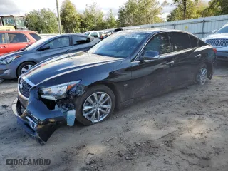 2017 Infiniti Q50 3.0t Premium with VIN JN1EV7AP6HM742020, listed as a Copart auction lot 81989804 with 78,816 mi miles and Salvage Title. Bid and sale history available at carsss.com. Image 1.
