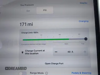 2017 Tesla Model S 100D with VIN 5YJSA1E28HF188981, listed as a IAAI auction lot 42010115 with 76,327 mi miles and . Bid and sale history available at DreamBid. Image 17.