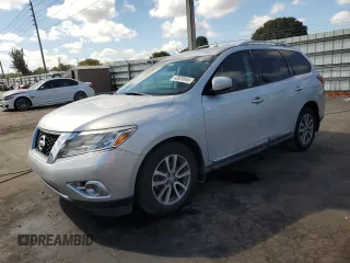 2014 Nissan Pathfinder SL with VIN 5N1AR2MN7EC627968, listed as a Copart auction lot 43920065 with 47,210 mi miles and Salvage Title. Bid and sale history available at DreamBid. Image 1.