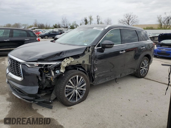 2023 Infiniti QX60 Sensory с VIN 5N1DL1GS6PC346385, выставлен на аукционе Copart как лот 51309985 с пробегом 23 056 миль миль и Списание • Salvage title. История ставок и продаж доступна на DreamBid. Изображение 1.