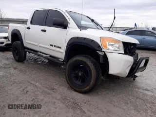 2012 Nissan Titan S with VIN 1N6AA0EJ4CN307050, listed as a Copart auction lot 43375035 with Not Provided miles and Salvage Title. Bid and sale history available at carsss.com. Image 4.