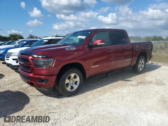 2022 Ram 1500 Big Horn with VIN 1C6SRFFM8NN281204, listed as a Copart auction lot 77252134 with 0 mi miles and Non Repairable. Bid and sale history available at carsss.com. Image 1.