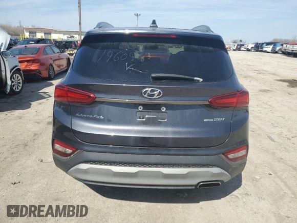 2020 Hyundai Santa Fe Limited with VIN 5NMS5CAA1LH196098, listed as a Copart auction lot 49047615 with 51,821 mi miles and Salvage Title. Bid and sale history available at carsss.com. Image 6.