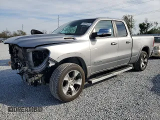 2020 Ram 1500 Laramie with VIN 1C6SRFDTXLN165641, listed as a Copart auction lot 46278805 with 67,166 mi miles and Non Repairable. Bid and sale history available at carsss.com. Image 1.