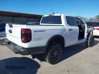 2024 Ford Ranger XLT with VIN 1FTER4GH4RLE18796, listed as a IAAI auction lot 41202877 with 7,632 mi miles. Bid and sale history available at carsss.com. Image 4.