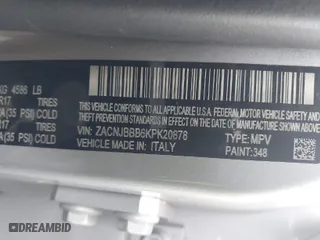 2019 Jeep Renegade Altitude with VIN ZACNJBBB6KPK20878, listed as a IAAI auction lot 41473058 with NaN miles. Bid and sale history available at carsss.com. Image 9.