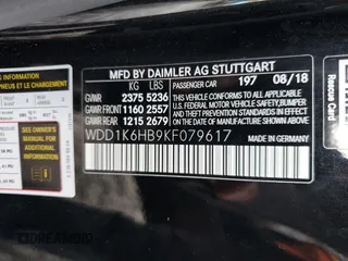 2019 Mercedes-Benz E-Class E 450 with VIN WDD1K6HB9KF079617, listed as a Copart auction lot 44605295 with 40,784 mi miles and Salvage Title. Bid and sale history available at carsss.com. Image 12.