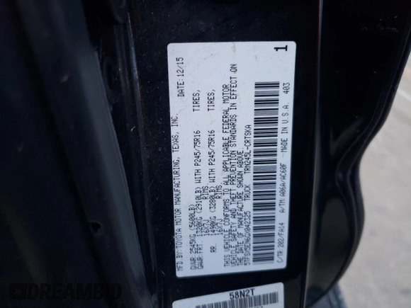 2016 Toyota Tacoma SR z VIN 5TFSX5EN6GX042325, wystawiony jako Copart lot #84464864 z przebiegiem 54 235 mil mil oraz Szkoda całkowita • Salvage title. Historia ofert i sprzedaży dostępna na DreamBid. Obrazek 12.
