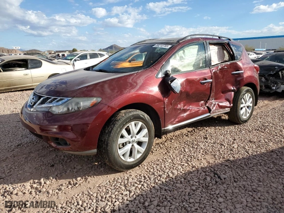 2012 Nissan Murano SL with VIN JN8AZ1MU6CW112028, listed as a Copart auction lot 89210785 with 131,295 mi miles and Salvage Title. Bid and sale history available at carsss.com. Image 1.