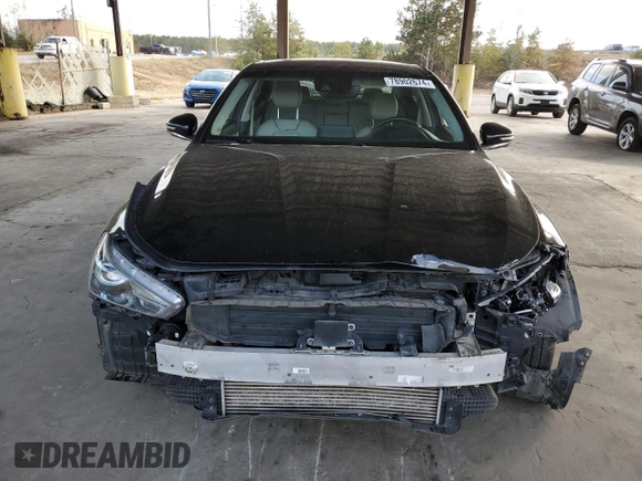 2019 Genesis G70 Advanced with VIN KMTG34LE9KU020958, listed as a Copart auction lot 78902674 with 104,144 mi miles and Salvage Title. Bid and sale history available at DreamBid. Image 5.