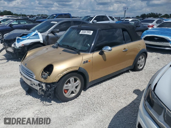 2005 MINI Convertible with VIN WMWRF334X5TG11889, listed as a Copart auction lot 55567995 with 169,717 mi miles and Salvage title. Bid and sale history available at DreamBid. Image 1.