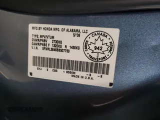 2008 Honda Odyssey EX with VIN 5FNRL38468B507750, listed as a Copart auction lot 61512894 with 367,056 mi miles and Clean Title. Bid and sale history available at carsss.com. Image 13.