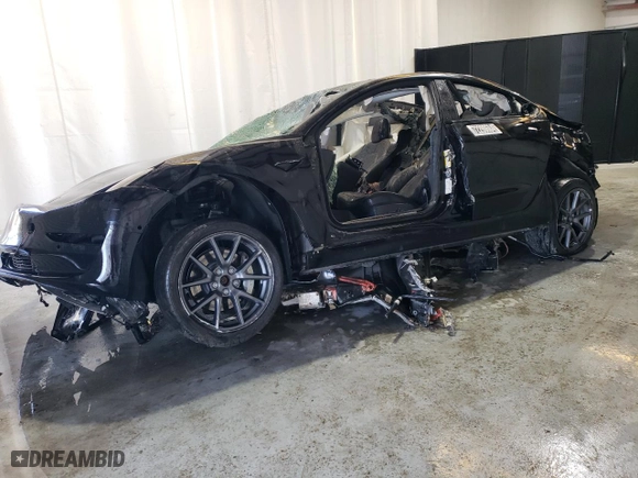2022 Tesla Model 3 Long Range with VIN 5YJ3E1EB3NF186916, listed as a Copart auction lot 48876285 with 0 mi miles and Non Repairable. Bid and sale history available at carsss.com. Image 1.