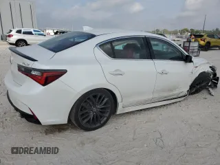 2020 Acura ILX w/Premium/A-SPEC Pkg with VIN 19UDE2F80LA004447, listed as a Copart auction lot 48059815 with 79,542 mi miles and Salvage Title. Bid and sale history available at carsss.com. Image 3.