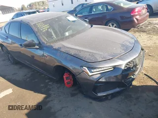 2023 Acura TLX Type S with VIN 19UUB7F05PA003834, listed as a IAAI auction lot 41347755 with 16,680 mi miles. Bid and sale history available at carsss.com. Image 1.