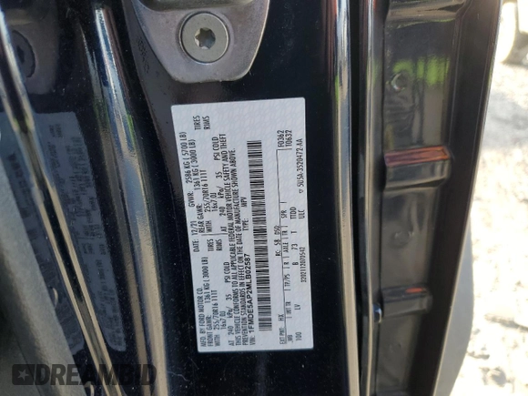 2021 Ford Bronco с VIN 1FMDE5AP2MLB02587, выставлен на аукционе Copart как лот 45328285 с пробегом 50 327 миль миль и Списание • Salvage title. История ставок и продаж доступна на DreamBid. Изображение 16.