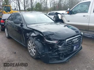 2015 Audi A4 Premium with VIN WAUBFAFL4FA058837, listed as a IAAI auction lot 41907805 with 135,804 mi miles. Bid and sale history available at carsss.com. Image 1.