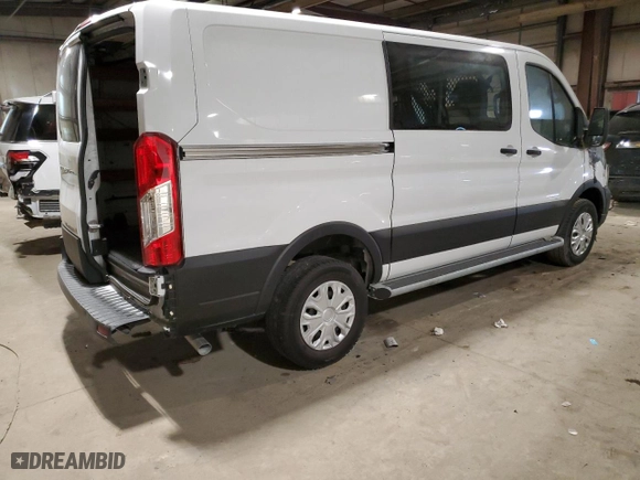 2021 Ford Transit Cargo Van with VIN 1FTBR1Y8XMKA57086, listed as a Copart auction lot 41870105 with 0 mi miles and Salvage Title. Bid and sale history available at carsss.com. Image 3.