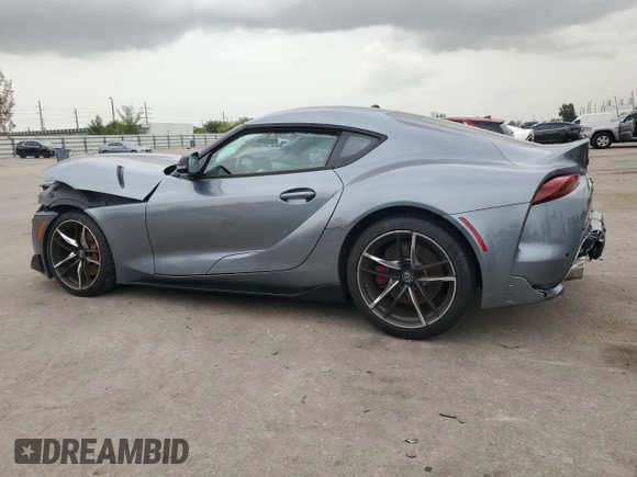 2020 Toyota GR Supra 3.0 with VIN WZ1DB4C06LW032954, listed as a Copart auction lot 62510144 with 0 mi miles and Salvage Title. Bid and sale history available at carsss.com. Image 2.