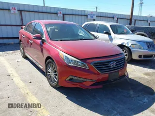 2015 Hyundai Sonata 2.4L Sport with VIN 5NPE34AF7FH240729, listed as a IAAI auction lot 41636930 with 88,446 mi miles. Bid and sale history available at carsss.com. Image 1.