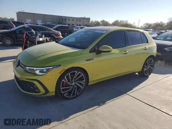 2022 Volkswagen GTI Autobahn with VIN WVW587CD9NW123144, listed as a Copart auction lot 80733104 with 44,635 mi miles and Salvage Title. Bid and sale history available at DreamBid. Image 1.