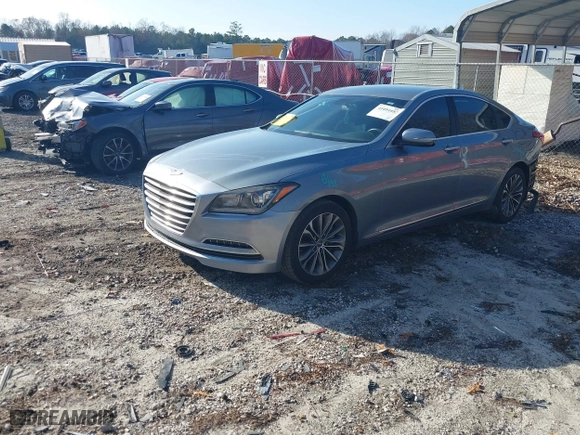 2016 Hyundai Genesis 3.8L with VIN KMHGN4JEXGU131372, listed as a IAAI auction lot 41091057 with 111,229 mi miles. Bid and sale history available at carsss.com. Image 2.