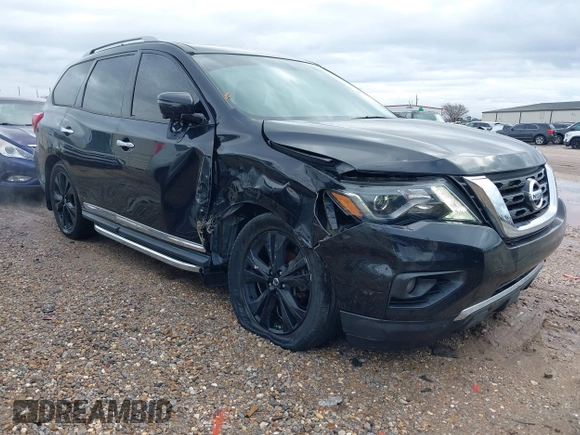 2017 Nissan Pathfinder SL with VIN 5N1DR2MM7HC667864, listed as a IAAI auction lot 41219528 with 127,240 mi miles. Bid and sale history available at carsss.com. Image 1.