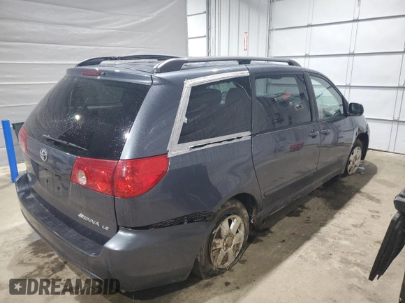 2007 Toyota Sienna CE with VIN 5TDZK23C07S090325, listed as a Copart auction lot 52096035 with 179,648 mi miles and Clean Title. Bid and sale history available at carsss.com. Image 3.