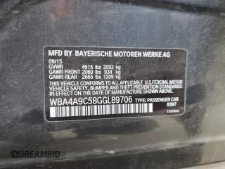 2016 BMW 4 Series 428i with VIN WBA4A9C58GGL89706, listed as a Copart auction lot 49152575 with 131,602 mi miles and Salvage Title. Bid and sale history available at DreamBid. Image 13.