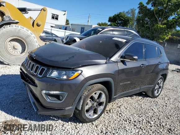2020 Jeep Compass Limited with VIN 3C4NJCCB6LT114528, listed as a Copart auction lot 87847105 with 90,753 mi miles and Non Repairable. Bid and sale history available at carsss.com. Image 1.