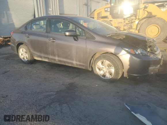 2014 Honda Civic Sedan LX with VIN 19XFB2F51EE010991, listed as a Copart auction lot 49179625 with 28,056 mi miles and Salvage Title. Bid and sale history available at carsss.com. Image 4.