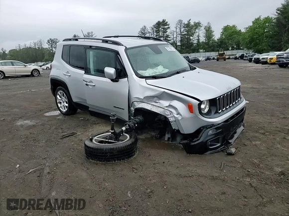2017 Jeep Renegade Altitude with VIN ZACCJBBB0HPE84035, listed as a Copart auction lot 57789515 with 53,458 mi miles and Salvage title. Bid and sale history available at DreamBid. Image 15.