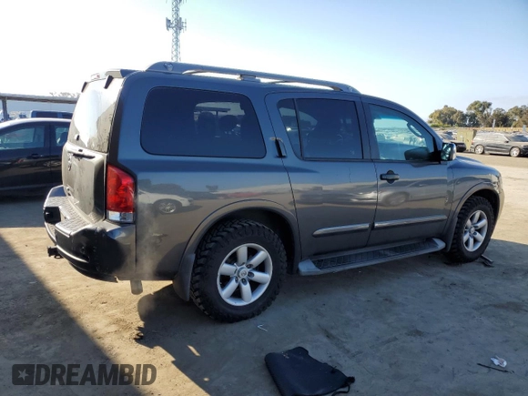 2012 Nissan Armada SV z VIN 5N1AA0NDXCN604199, wystawiony jako Copart lot #41769845 z przebiegiem 155 731 mil mil oraz Szkoda całkowita • Salvage title. Historia ofert i sprzedaży dostępna na DreamBid. Obrazek 3.
