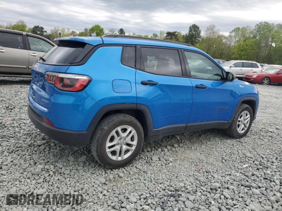 2018 Jeep Compass Sport z VIN 3C4NJCAB4JT124295, wystawiony jako Copart lot #52328795 z przebiegiem 77 901 mil mil oraz Szkoda całkowita • Salvage title. Historia ofert i sprzedaży dostępna na DreamBid. Obrazek 3.