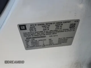 2016 Chevrolet Equinox LS with VIN 2GNFLEEKXG6205231, listed as a Copart auction lot 50716285 with 133,306 mi miles and Salvage Title. Bid and sale history available at DreamBid. Image 13.