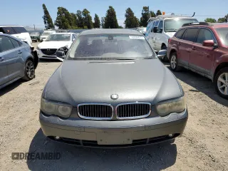 2005 BMW 7 Series with VIN WBAGL63545DP74927, listed as a Copart auction lot 58099475 with 81,387 mi miles and Clean title. Bid and sale history available at DreamBid. Image 5.