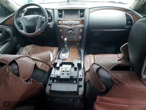 2012 Infiniti QX56 7-passenger with VIN JN8AZ2NF8C9518669, listed as a Copart auction lot 74218614 with 0 mi miles and Non Repairable. Bid and sale history available at carsss.com. Image 8.