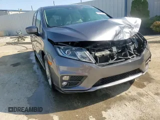 2019 Honda Odyssey EX-L with VIN 5FNRL6H77KB040597, listed as a Copart auction lot 53573445 with 110,024 mi miles and Salvage Title. Bid and sale history available at DreamBid. Image 15.