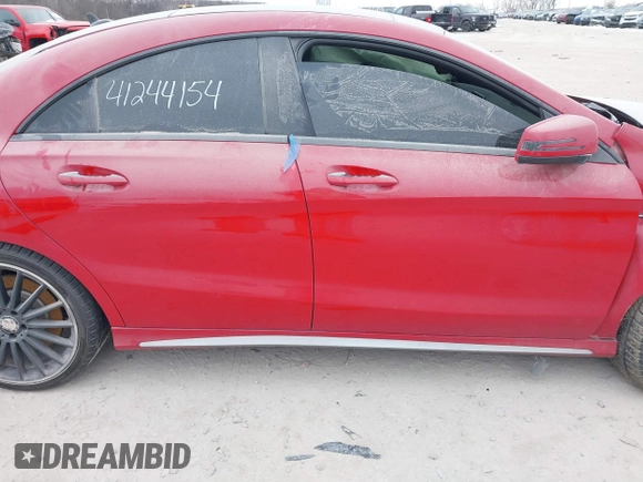2015 Mercedes-Benz CLA 45 AMG with VIN WDDSJ5CB2FN176601, listed as a IAAI auction lot 41244154 with 129,061 mi miles and . Bid and sale history available at DreamBid. Image 14.