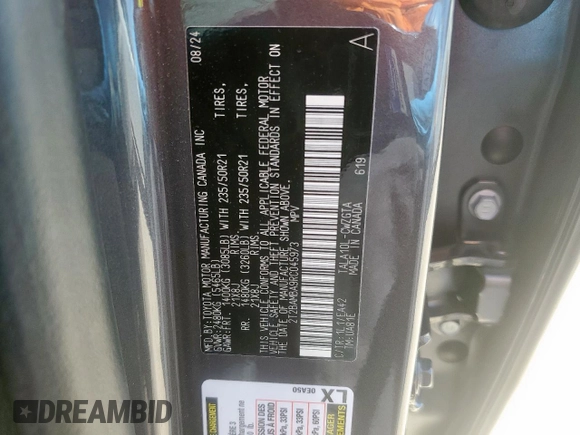 2024 Lexus RX 350 with VIN 2T2BAMBA9RC045973, listed as a Copart auction lot 59936185 with 9,352 mi miles and Salvage title. Bid and sale history available at DreamBid. Image 13.