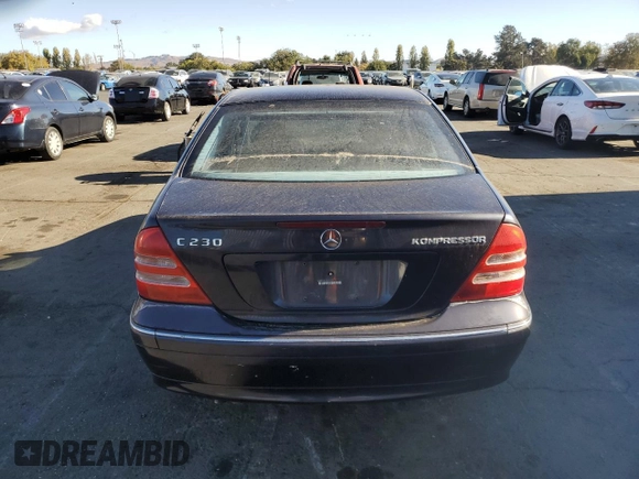 2003 Mercedes-Benz C 230 Kompressor with VIN WDBRF40J33F415383, listed as a Copart auction lot 76595584 with Not Provided miles and Salvage Title. Bid and sale history available at DreamBid. Image 6.