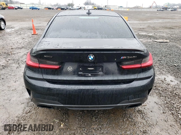 2020 BMW 3 Series M340i xDrive with VIN WBA5U9C01LFH10388, listed as a Copart auction lot 43250155 with Not Provided miles and Salvage Title. Bid and sale history available at DreamBid. Image 6.