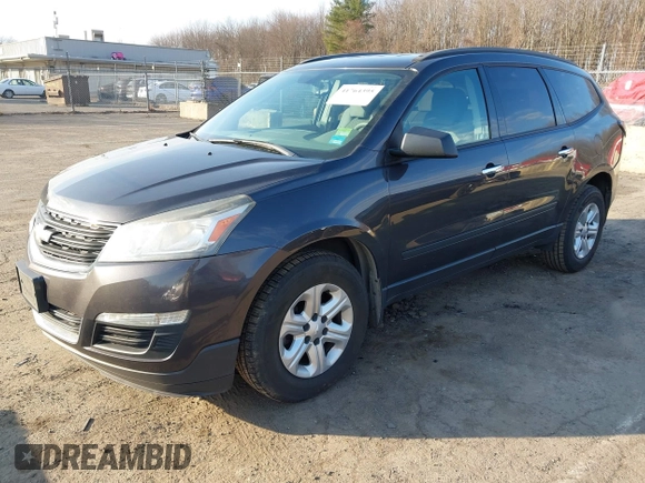2013 Chevrolet Traverse LS with VIN 1GNKVFKD0DJ200817, listed as a IAAI auction lot 41764395 with 143,609 mi miles and . Bid and sale history available at DreamBid. Image 2.