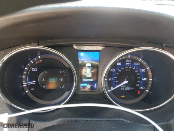 2013 Hyundai Sonata Hybrid with VIN KMHEC4A40DA096181, listed as a Copart auction lot 52573015 with 141,864 mi miles and Salvage Title. Bid and sale history available at carsss.com. Image 9.